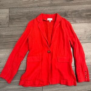 Michael Stars Linen Red Blazer